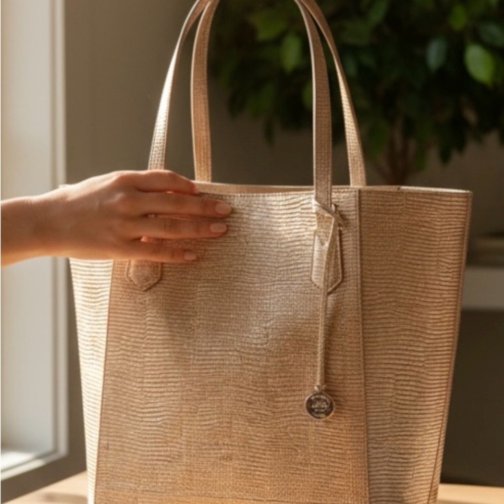 Brahmin Jayden Gold Genuine Leather Tote NWT - Picture 6 of 7